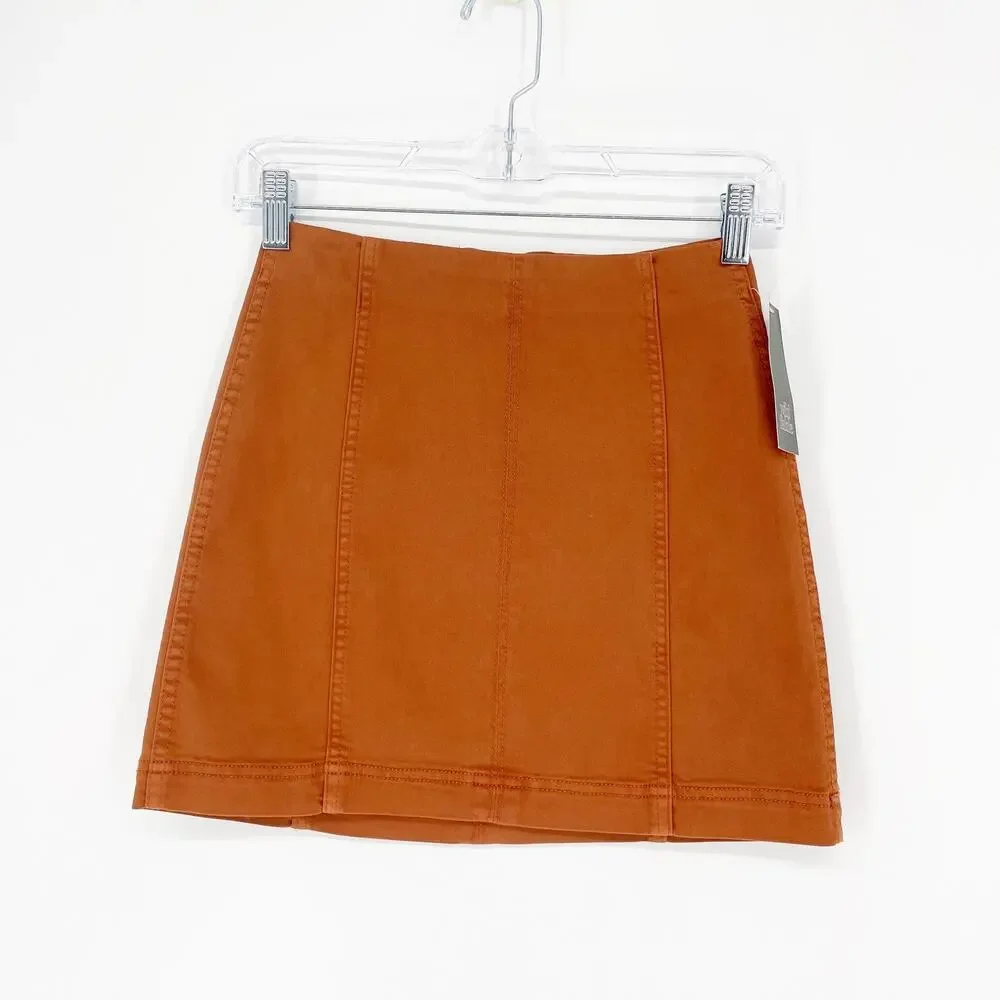 Wild Fable Brown A-Line Mini Skirt Size 00